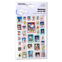 Объемные наклейки Новогодние марочки