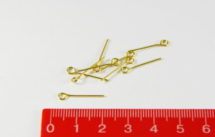 Штифт с петлей 18 мм 50 шт №01 под золото