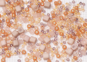 Бисер Япония " TOHO" MIX 25 г №3202 персиковый