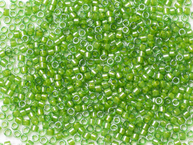 Бисер Япония MIYUKI Delica цилиндрический 11/0 5г DB-0274 зеленый лайм с цветной линией