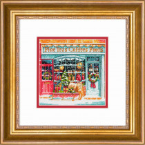 "DIMENSIONS" наборы для вышивания 70-08973 "Кофейный магазин" 15 x 15 см