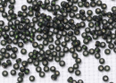 Бисер Чехия круглый 10/0 500 г 57290m прозрачный темно-зеленый с оливковым оттенком с серебристым прокрасом матовый